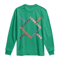 Northern Cheyenne Tribe Flag Montana Tribal Pattern Long Sleeve Shirt