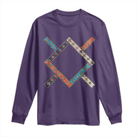 Northern Cheyenne Tribe Flag Montana Tribal Pattern Long Sleeve Shirt