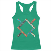 Northern Cheyenne Tribe Flag Montana Tribal Pattern Racerback Tank Top