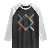 Northern Cheyenne Tribe Flag Montana Tribal Pattern Raglan Shirt