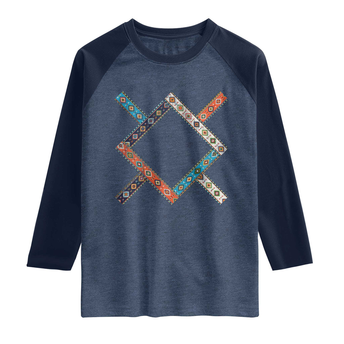 Northern Cheyenne Tribe Flag Montana Tribal Pattern Raglan Shirt