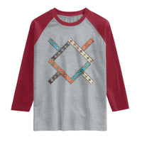 Northern Cheyenne Tribe Flag Montana Tribal Pattern Raglan Shirt