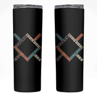 Northern Cheyenne Tribe Flag Montana Tribal Pattern Skinny Tumbler