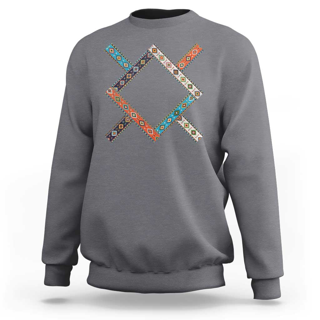 Northern Cheyenne Tribe Flag Montana Tribal Pattern Sweatshirt