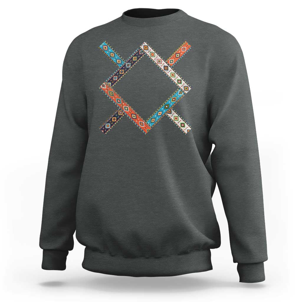 Northern Cheyenne Tribe Flag Montana Tribal Pattern Sweatshirt