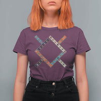 Northern Cheyenne Tribe Flag Montana Tribal Pattern T Shirt For Women
