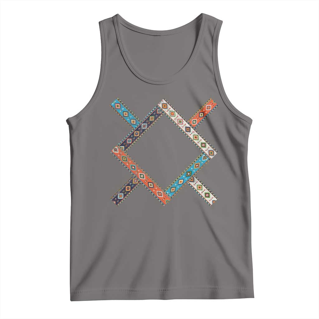 Northern Cheyenne Tribe Flag Montana Tribal Pattern Tank Top