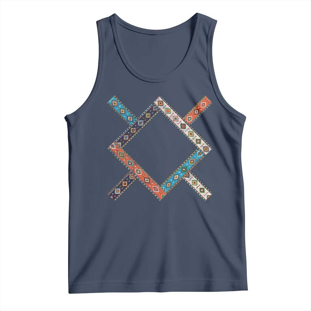 Northern Cheyenne Tribe Flag Montana Tribal Pattern Tank Top