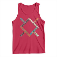 Northern Cheyenne Tribe Flag Montana Tribal Pattern Tank Top