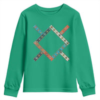 Northern Cheyenne Tribe Flag Montana Tribal Pattern Youth Sweatshirt