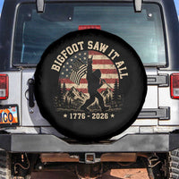 Bigfoot Saw It All 250 Years 1776 2026 4th of July Spare Tire Cover
