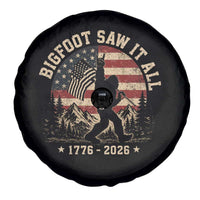 Bigfoot Saw It All 250 Years 1776 2026 4th of July Spare Tire Cover