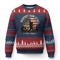 Bigfoot Saw It All 250 Years 1776 2026 4th of July Ugly Christmas Sweater