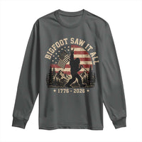 Bigfoot Saw It All 250 Years 1776 2026 4th of July Long Sleeve Shirt