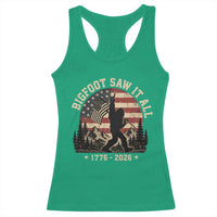 Bigfoot Saw It All 250 Years 1776 2026 4th of July Racerback Tank Top