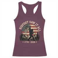 Bigfoot Saw It All 250 Years 1776 2026 4th of July Racerback Tank Top