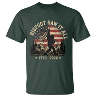 Bigfoot Saw It All 250 Years 1776 2026 4th of July T Shirt