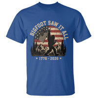Bigfoot Saw It All 250 Years 1776 2026 4th of July T Shirt