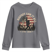 Bigfoot Saw It All 250 Years 1776 2026 4th of July Youth Sweatshirt