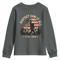 Bigfoot Saw It All 250 Years 1776 2026 4th of July Youth Sweatshirt
