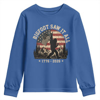 Bigfoot Saw It All 250 Years 1776 2026 4th of July Youth Sweatshirt