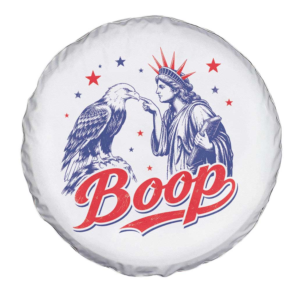 Boop Statue of Liberty and Eagle 4th of July Spare Tire Cover