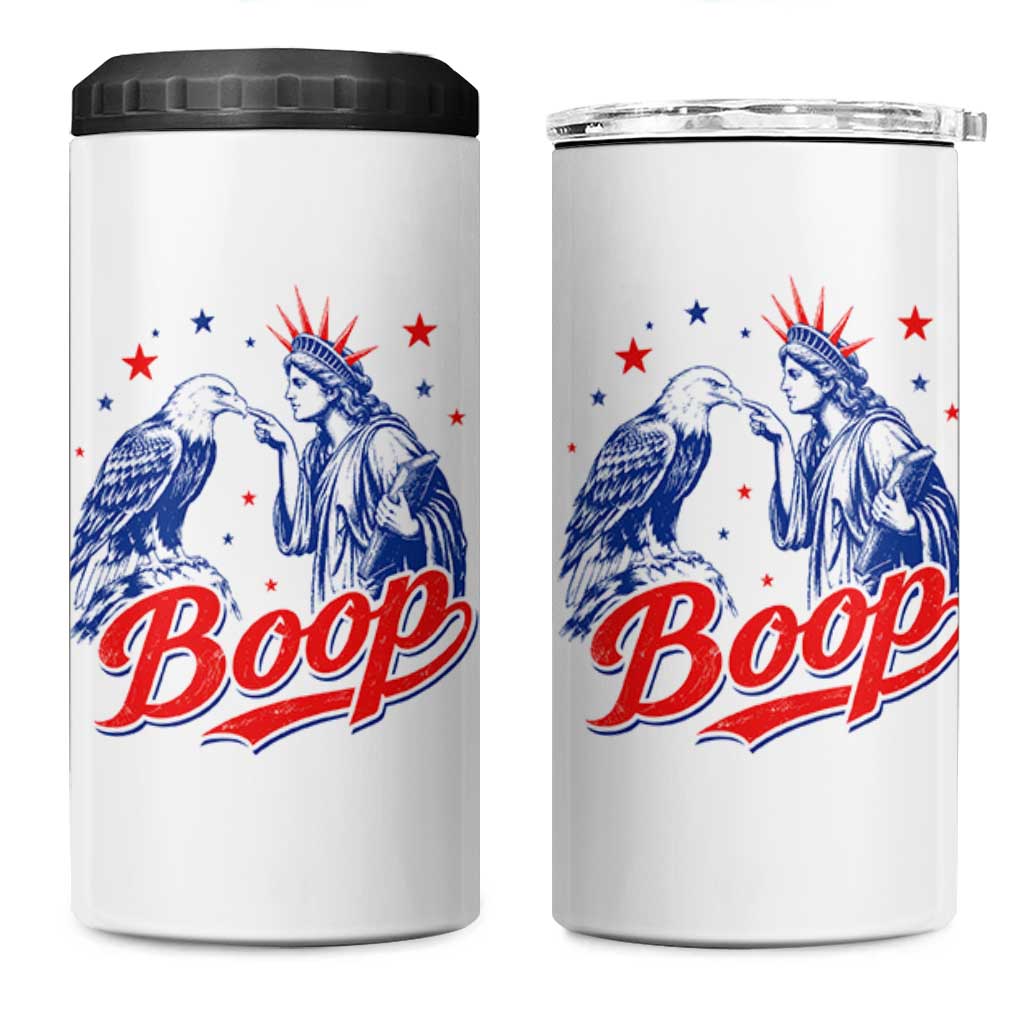 Boop Statue of Liberty and Eagle 4th of July 4 in 1 Can Cooler Tumbler