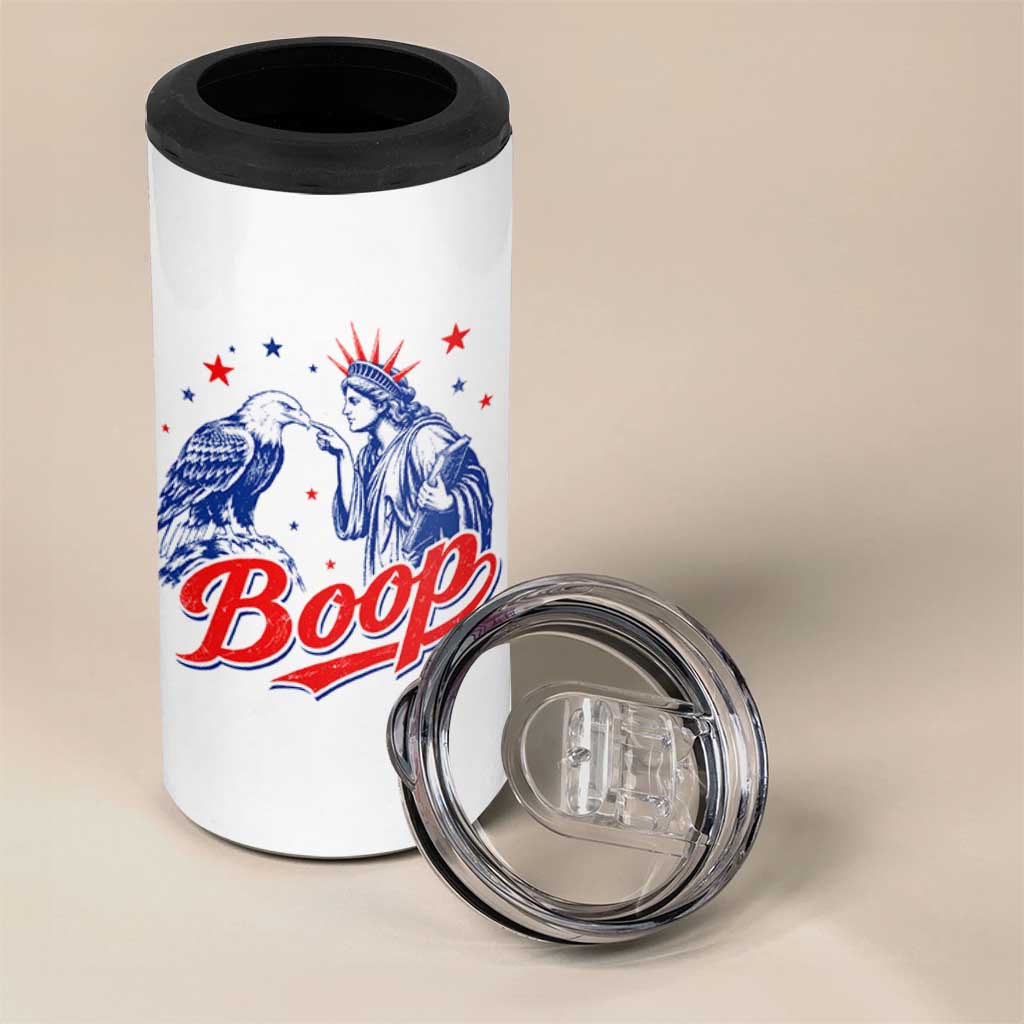 Boop Statue of Liberty and Eagle 4th of July 4 in 1 Can Cooler Tumbler