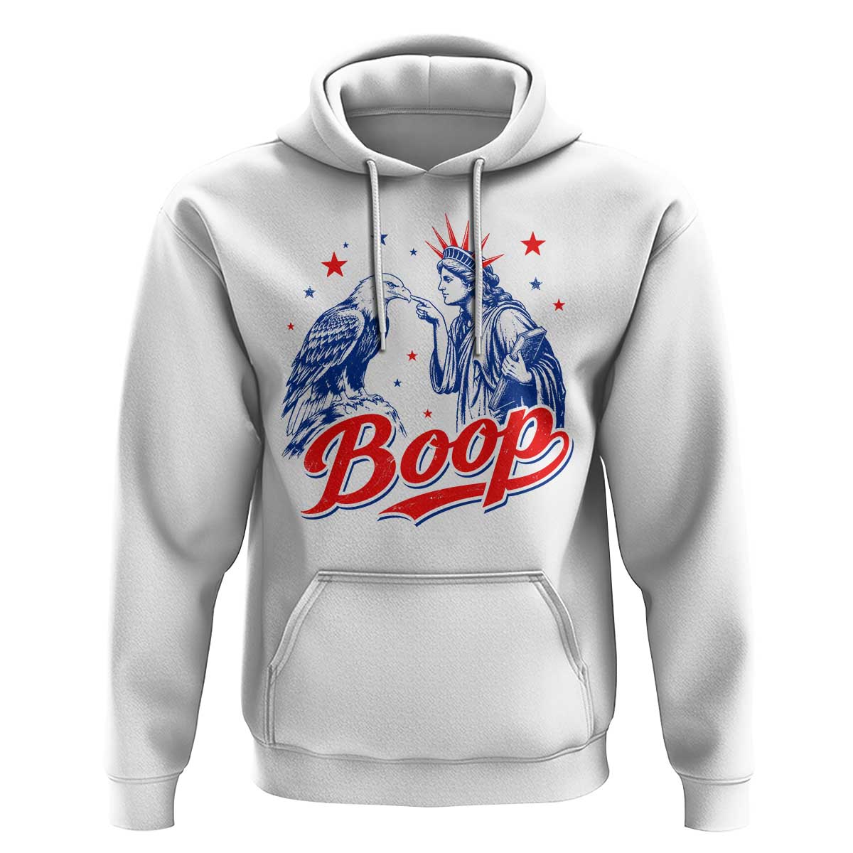Boop Statue of Liberty and Eagle 4th of July Hoodie