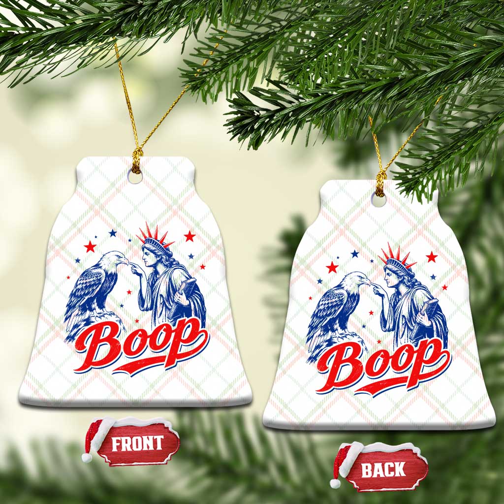 Boop Statue of Liberty and Eagle 4th of July Ceramic Ornament