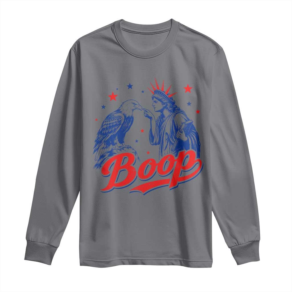 Boop Statue of Liberty and Eagle 4th of July Long Sleeve Shirt