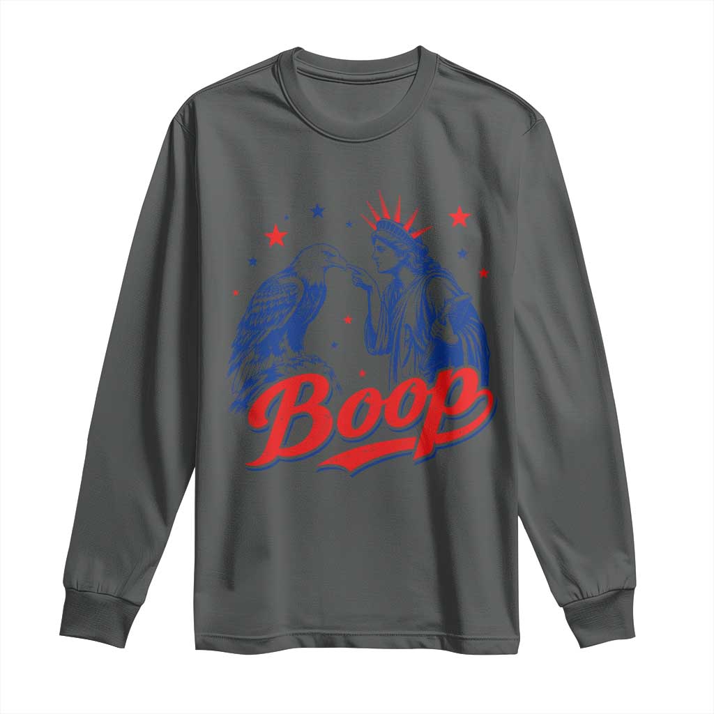 Boop Statue of Liberty and Eagle 4th of July Long Sleeve Shirt