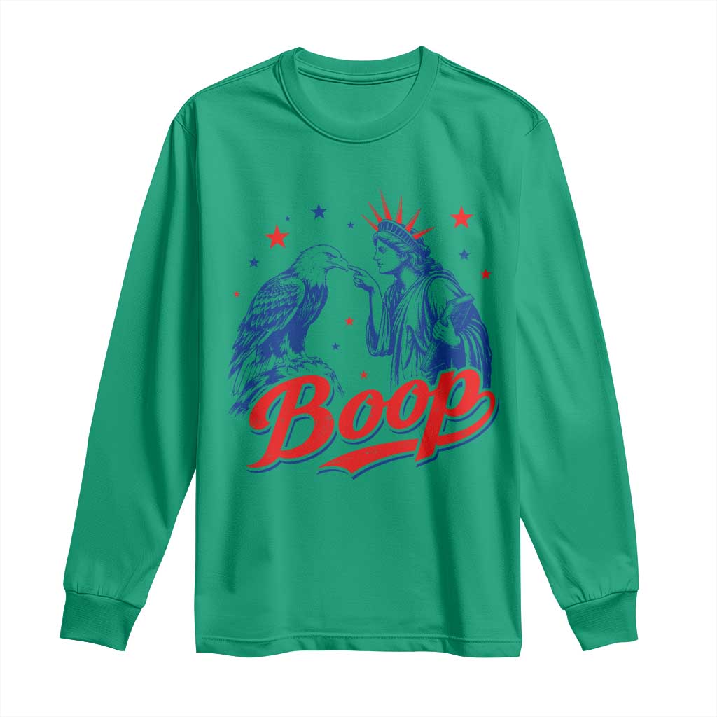 Boop Statue of Liberty and Eagle 4th of July Long Sleeve Shirt