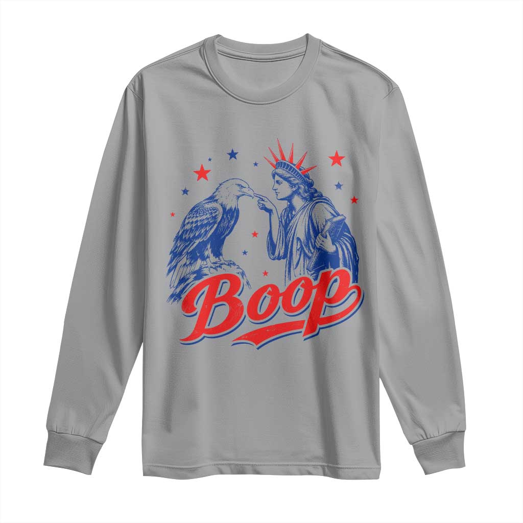 Boop Statue of Liberty and Eagle 4th of July Long Sleeve Shirt