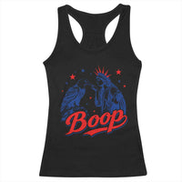 Boop Statue of Liberty and Eagle 4th of July Racerback Tank Top