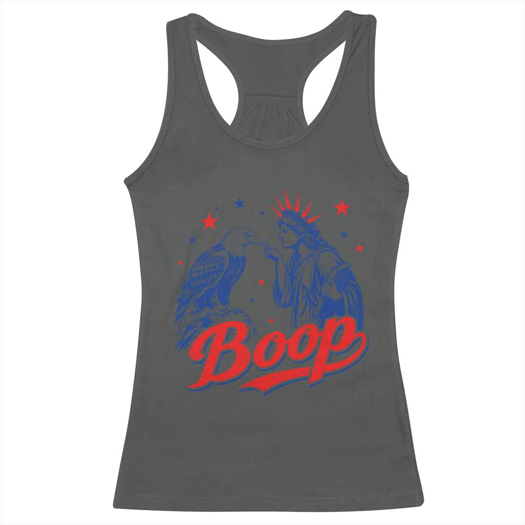 Boop Statue of Liberty and Eagle 4th of July Racerback Tank Top