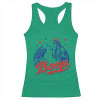 Boop Statue of Liberty and Eagle 4th of July Racerback Tank Top