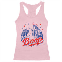 Boop Statue of Liberty and Eagle 4th of July Racerback Tank Top