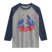 Boop Statue of Liberty and Eagle 4th of July Raglan Shirt
