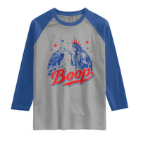 Boop Statue of Liberty and Eagle 4th of July Raglan Shirt