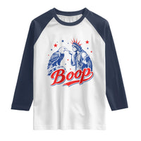 Boop Statue of Liberty and Eagle 4th of July Raglan Shirt