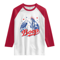 Boop Statue of Liberty and Eagle 4th of July Raglan Shirt