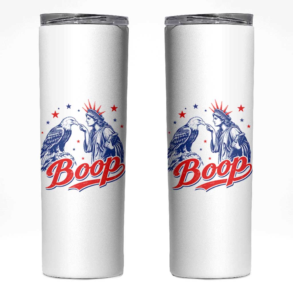 Boop Statue of Liberty and Eagle 4th of July Skinny Tumbler