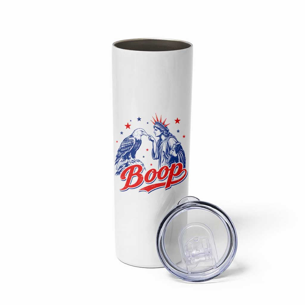 Boop Statue of Liberty and Eagle 4th of July Skinny Tumbler
