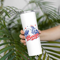 Boop Statue of Liberty and Eagle 4th of July Skinny Tumbler