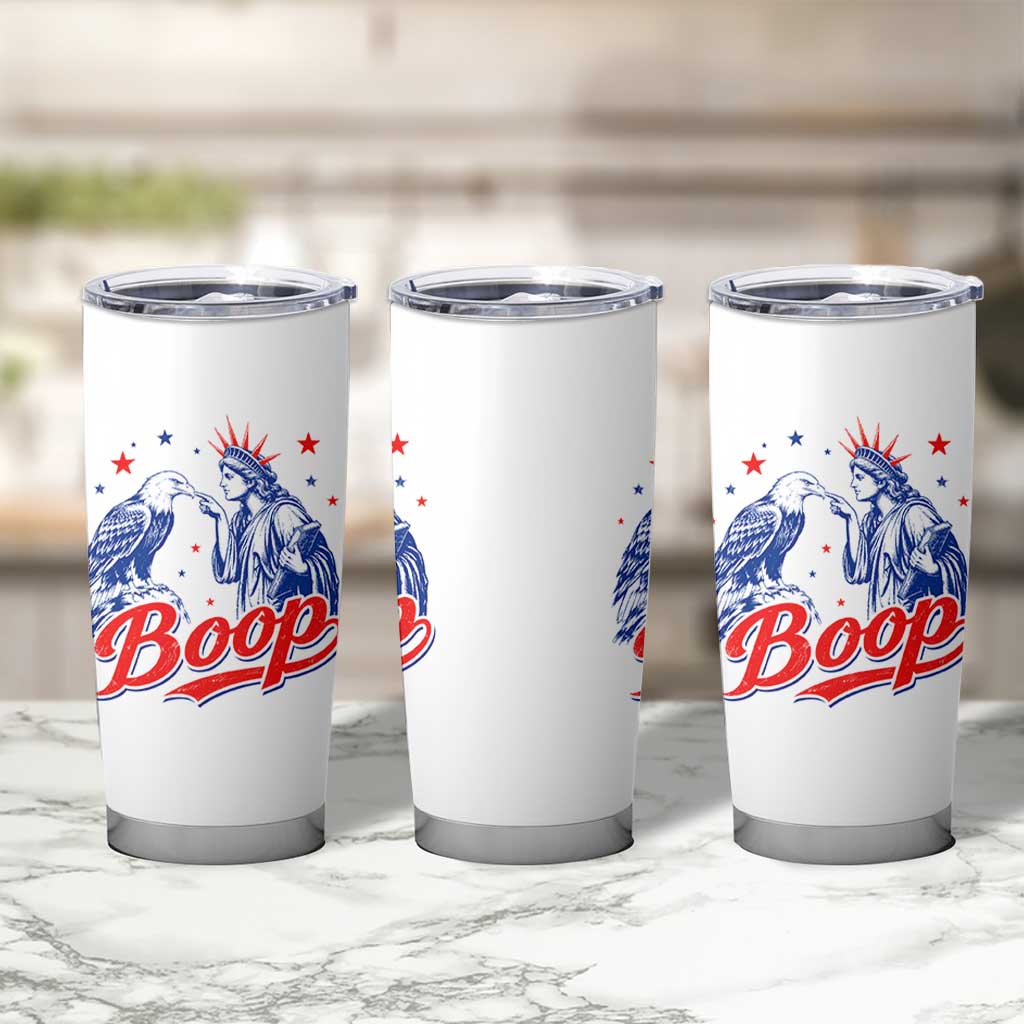 Boop Statue of Liberty and Eagle 4th of July Tumbler Cup