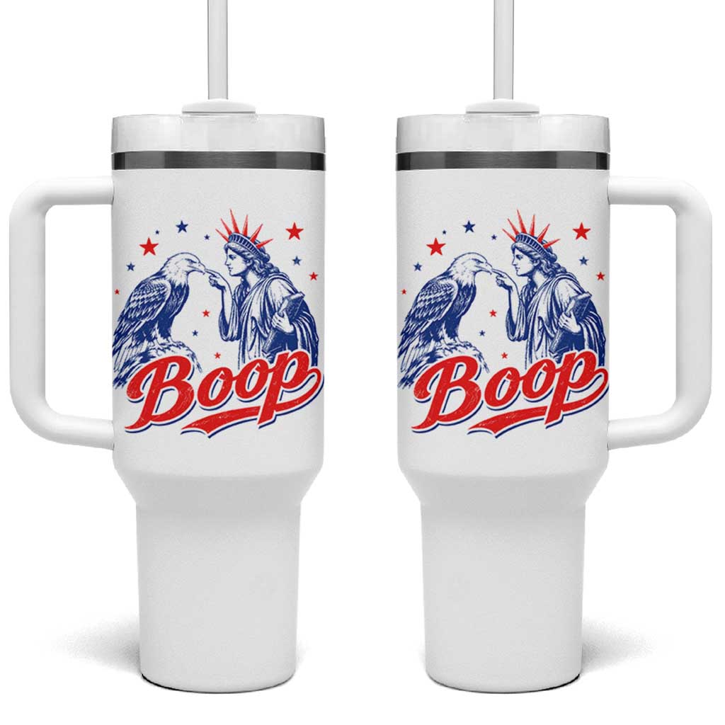 Boop Statue of Liberty and Eagle 4th of July Tumbler With Handle