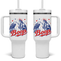 Boop Statue of Liberty and Eagle 4th of July Tumbler With Handle