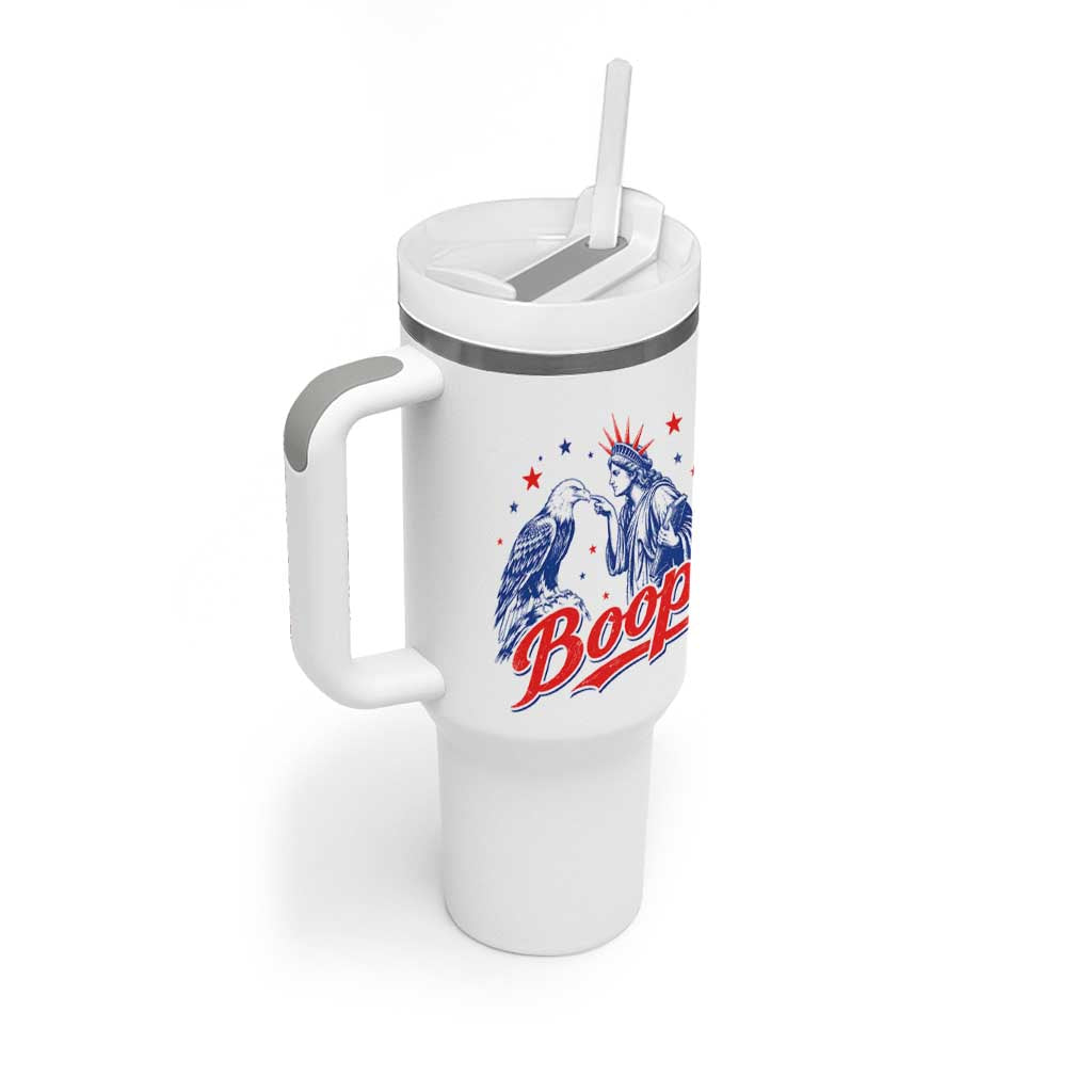 Boop Statue of Liberty and Eagle 4th of July Tumbler With Handle