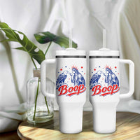 Boop Statue of Liberty and Eagle 4th of July Tumbler With Handle